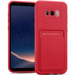Samsung Galaxy S8 - Silikonhülle mit Kartenfach & Kameraschutz