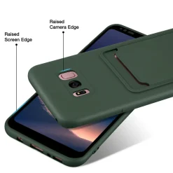 Samsung Galaxy S8 - Silikonhülle mit Kartenfach & Kameraschutz