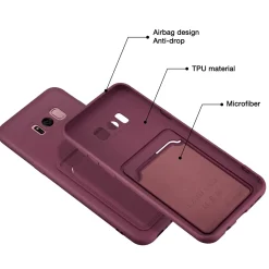 Samsung Galaxy S8 - Silikonhülle mit Kartenfach & Kameraschutz