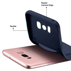 Samsung Galaxy S8 - Silikonhülle mit Kartenfach & Kameraschutz