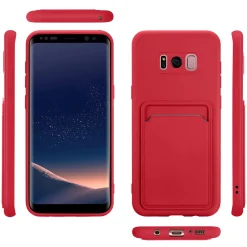 Samsung Galaxy S8 - Silikonhülle mit Kartenfach & Kameraschutz