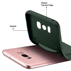 Samsung Galaxy S8 - Silikonhülle mit Kartenfach & Kameraschutz