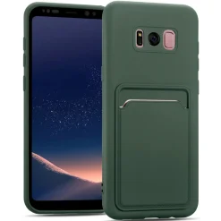 Samsung Galaxy S8 - Silikonhülle mit Kartenfach & Kameraschutz