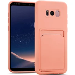 Samsung Galaxy S8 - Silikonhülle mit Kartenfach & Kameraschutz