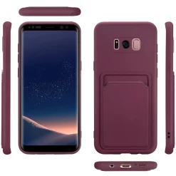 Samsung Galaxy S8 - Silikonhülle mit Kartenfach & Kameraschutz
