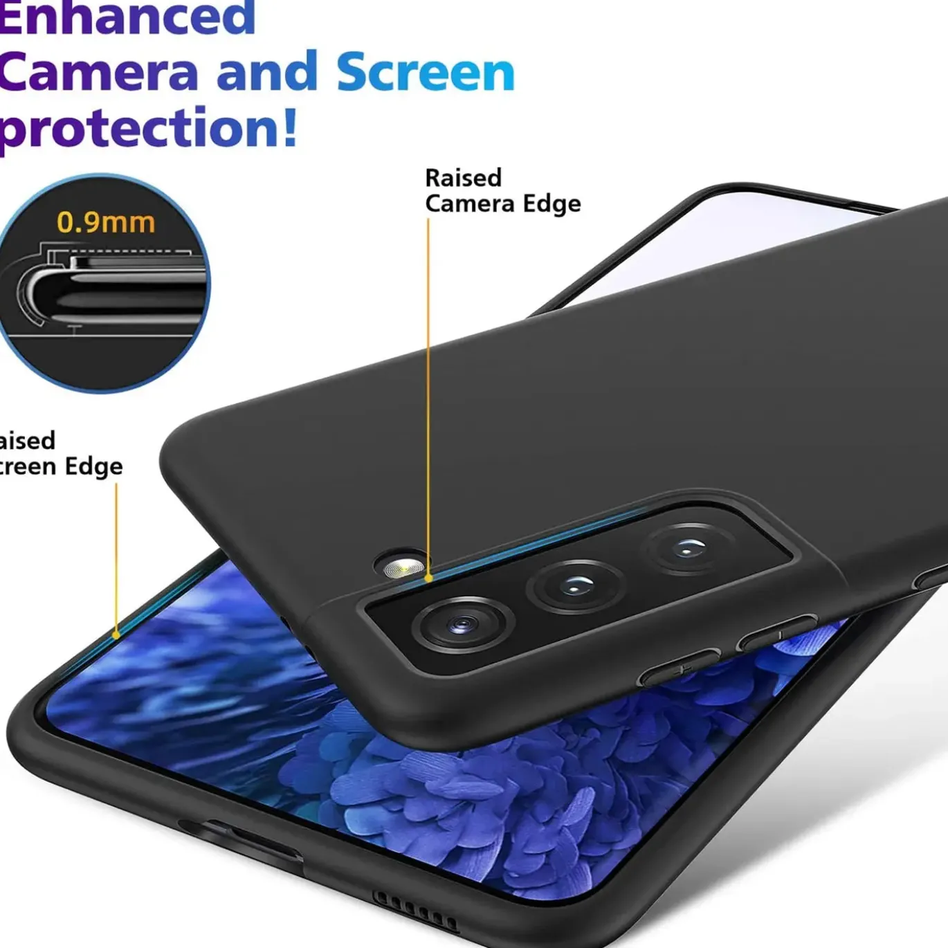 Samsung Galaxy S22 - Slim Silikon Backcover Schwarz