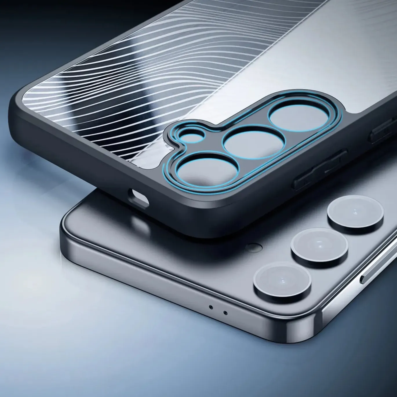 Samsung Galaxy S24 - TPU Rückschale mit Wellenmuster