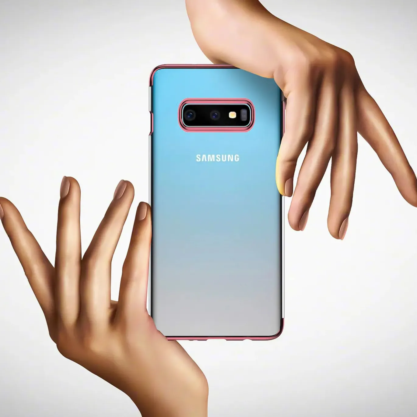 Samsung Galaxy S10 - Transparente Hülle mit Akzenten