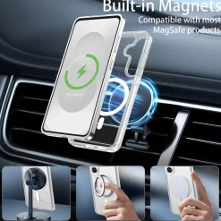 Samsung Galaxy S25 - Transparente MagSafe Silikonhülle