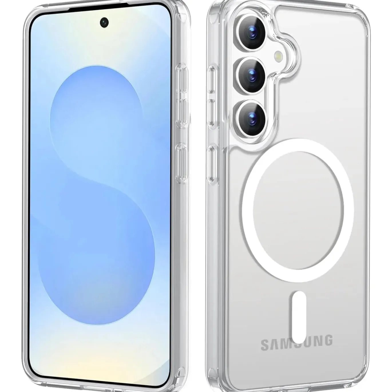 Samsung Galaxy S25 - Transparente MagSafe Silikonhülle