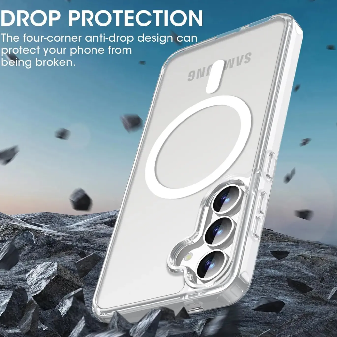 Samsung Galaxy S25 - Transparente MagSafe Silikonhülle