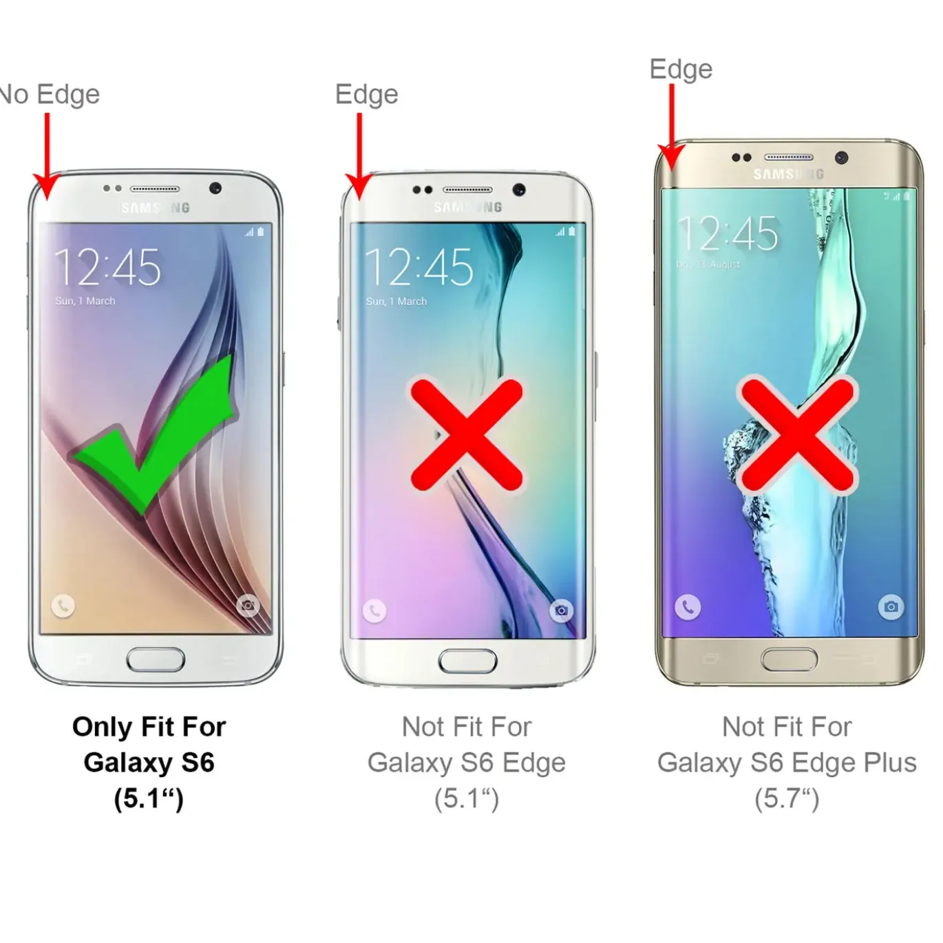 Samsung Galaxy S6 - 2x 9H Panzer Glasfolie, Displayfolie