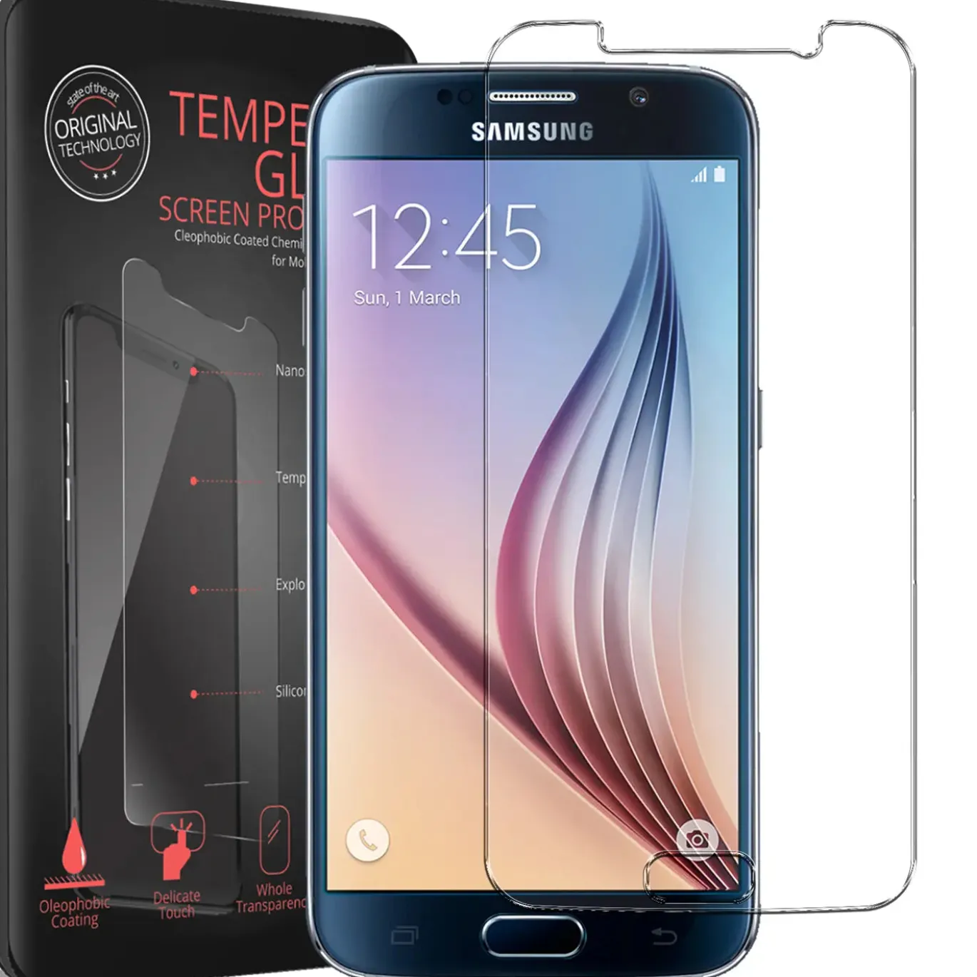Samsung Galaxy S6 - 2x 9H Panzer Glasfolie, Displayfolie