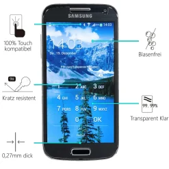 Samsung Galaxy S4 - 2x 9H Panzer Glasfolie, Displayfolie