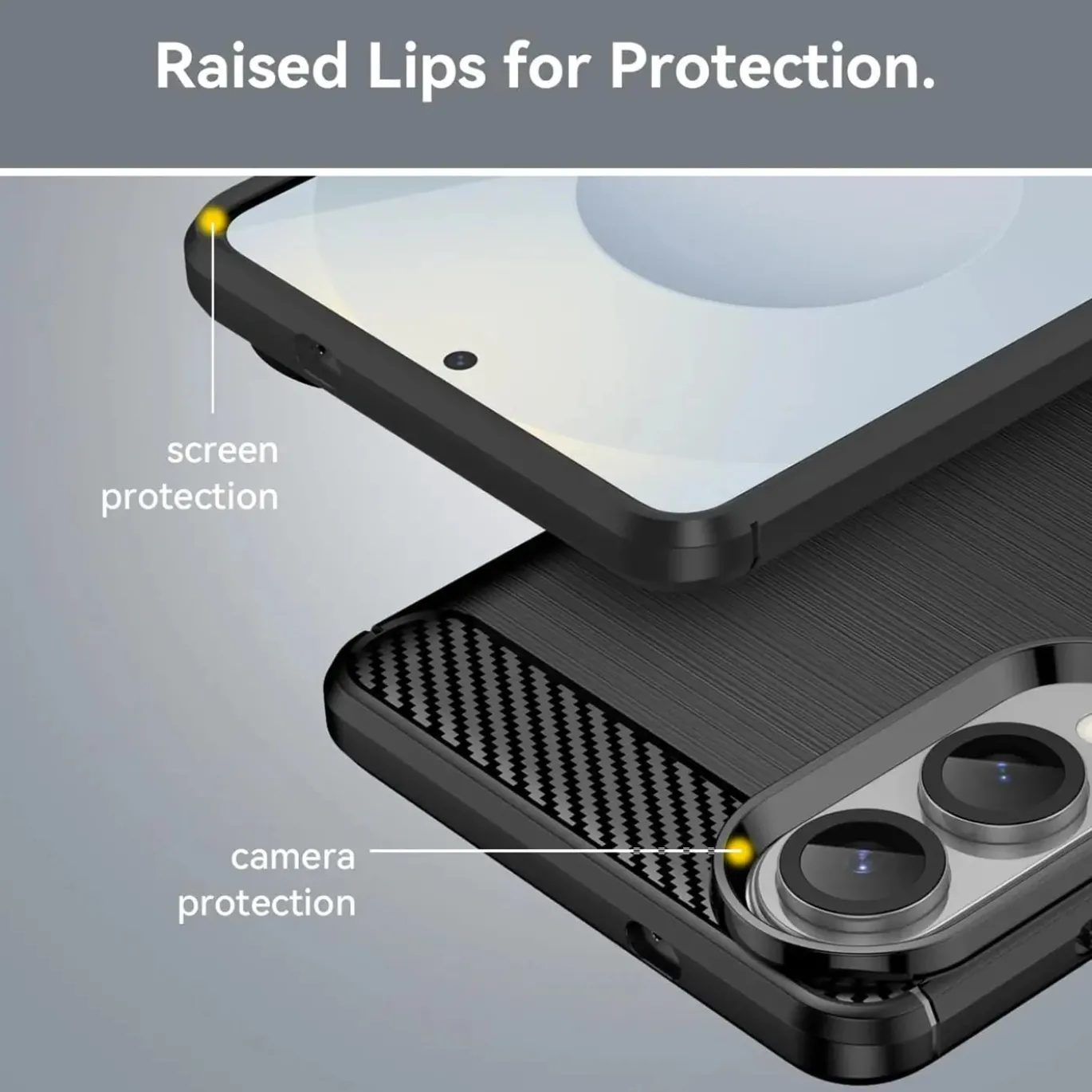 Samsung Galaxy S25 Edge - Carbon Case Hülle, stoßfest