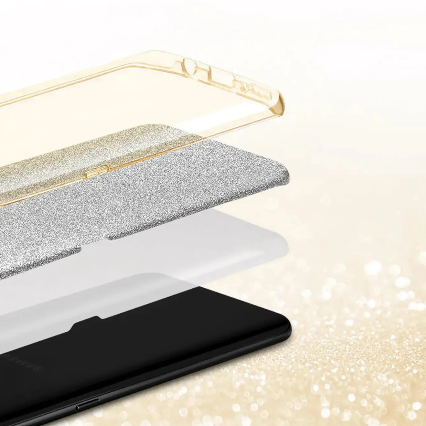 Samsung Galaxy S7 Edge - Glitzer TPU Hülle