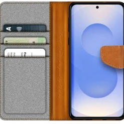 Samsung Galaxy S25 Edge - Jeanslook Klapphülle mit Kartenfach