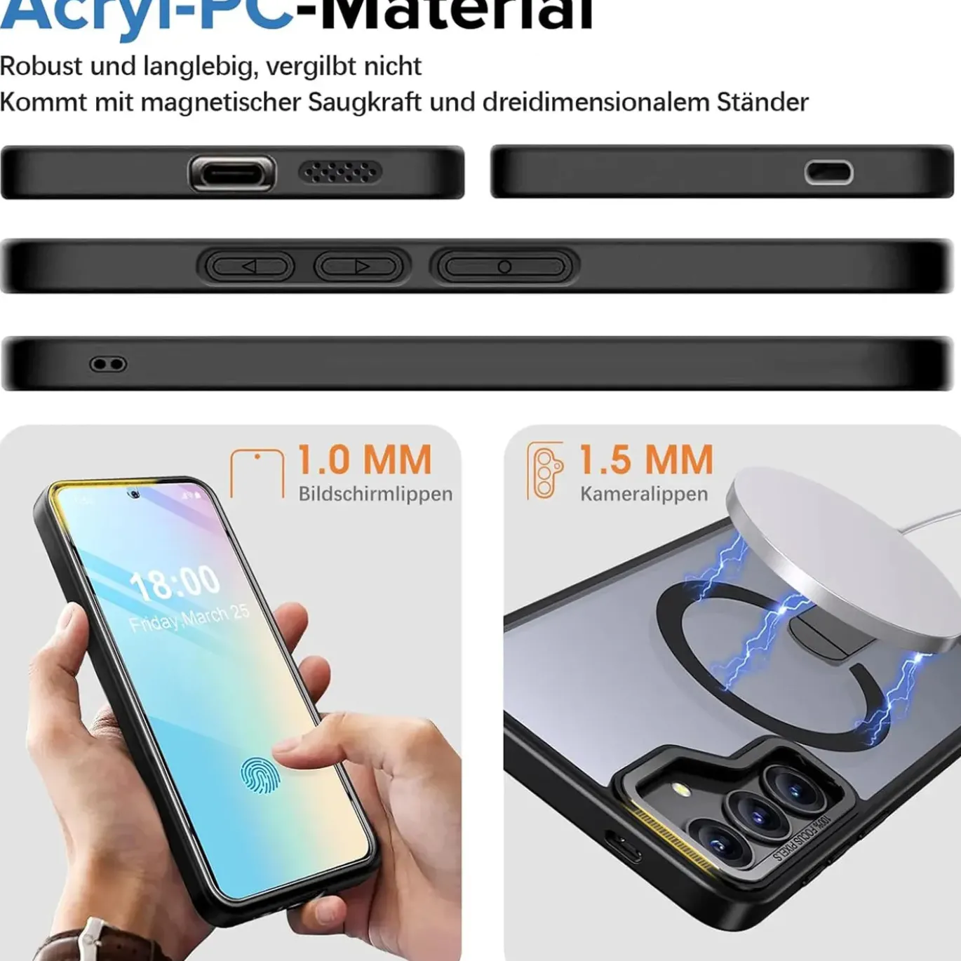 Samsung Galaxy S25 Edge - MagSafe Case mit Aufstellfunktion
