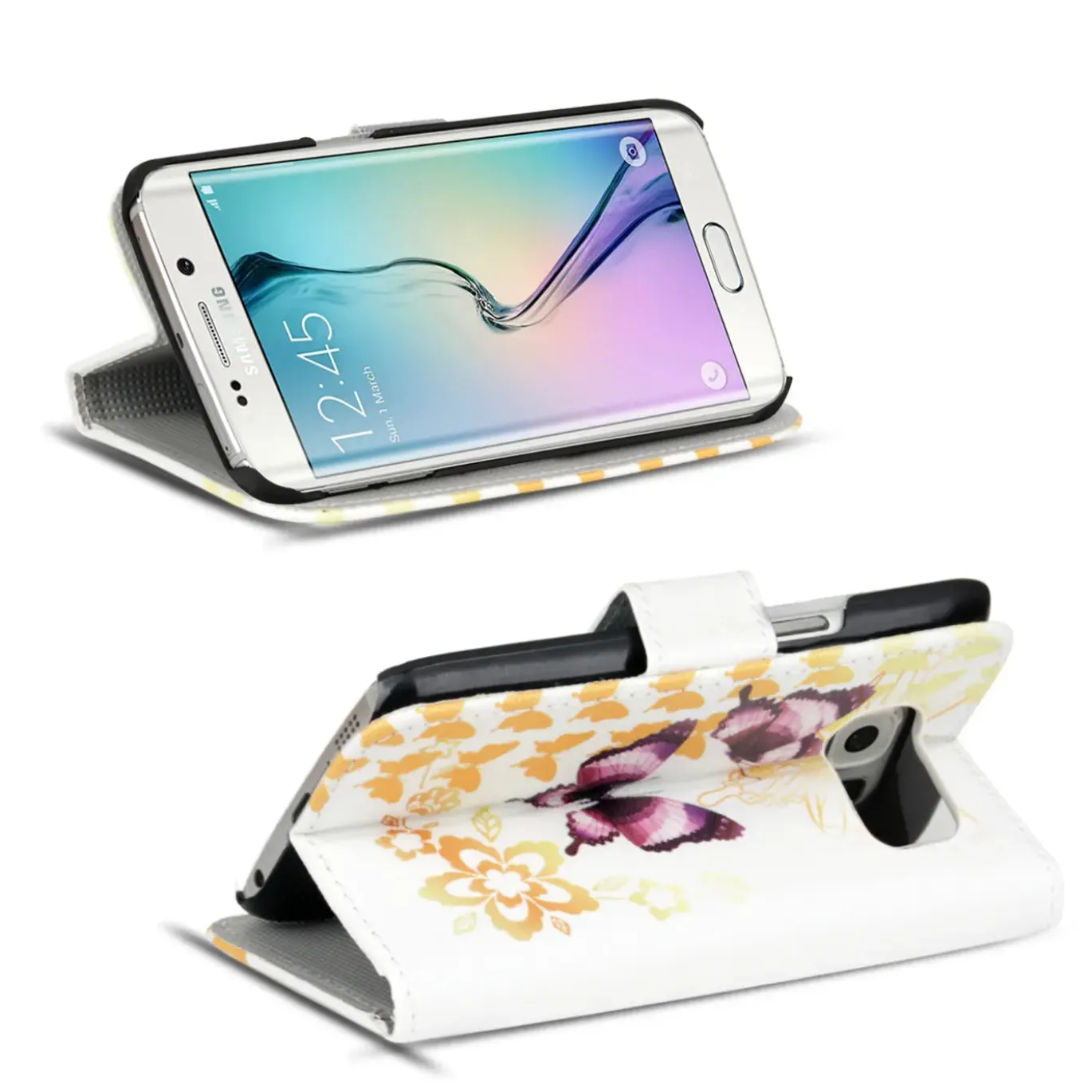 Samsung Galaxy S6 Edge - Motiv Klapphülle mit Kartenfächern & Standfunktion