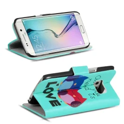 Samsung Galaxy S6 Edge - Motiv Klapphülle mit Kartenfächern & Standfunktion