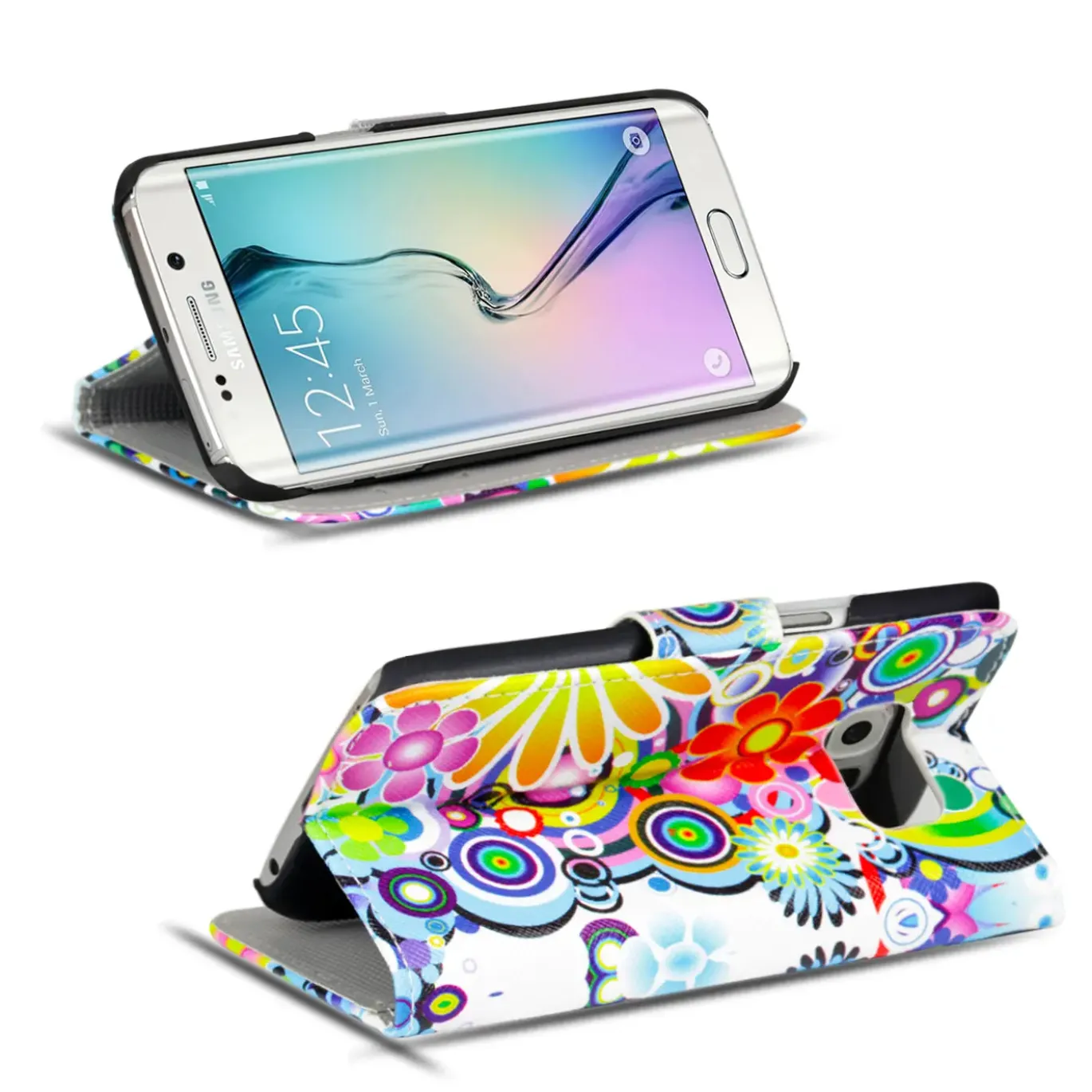 Samsung Galaxy S6 Edge - Motiv Klapphülle mit Kartenfächern & Standfunktion