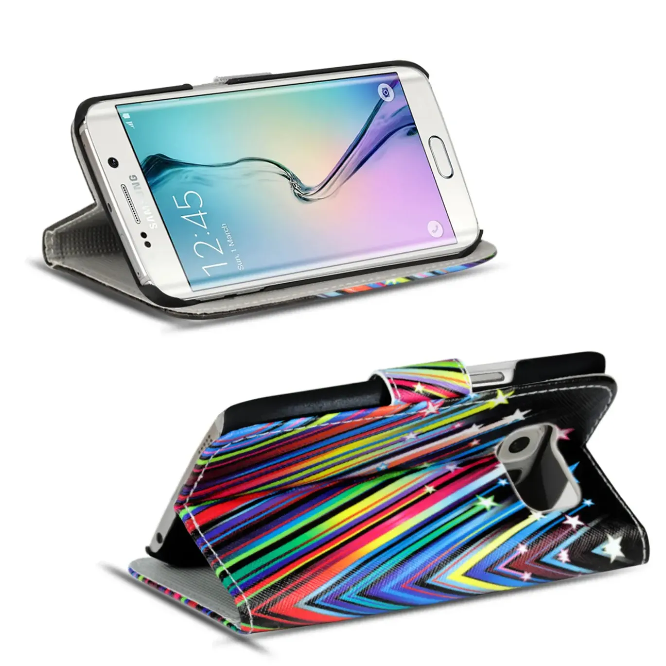 Samsung Galaxy S6 Edge - Motiv Klapphülle mit Kartenfächern & Standfunktion