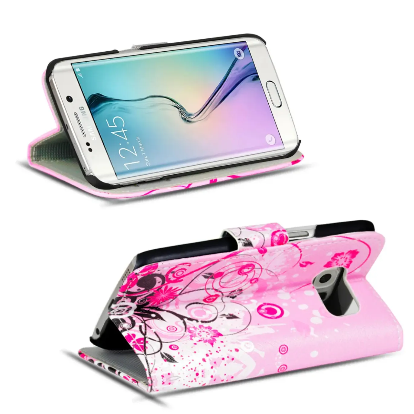 Samsung Galaxy S6 Edge - Motiv Klapphülle mit Kartenfächern & Standfunktion