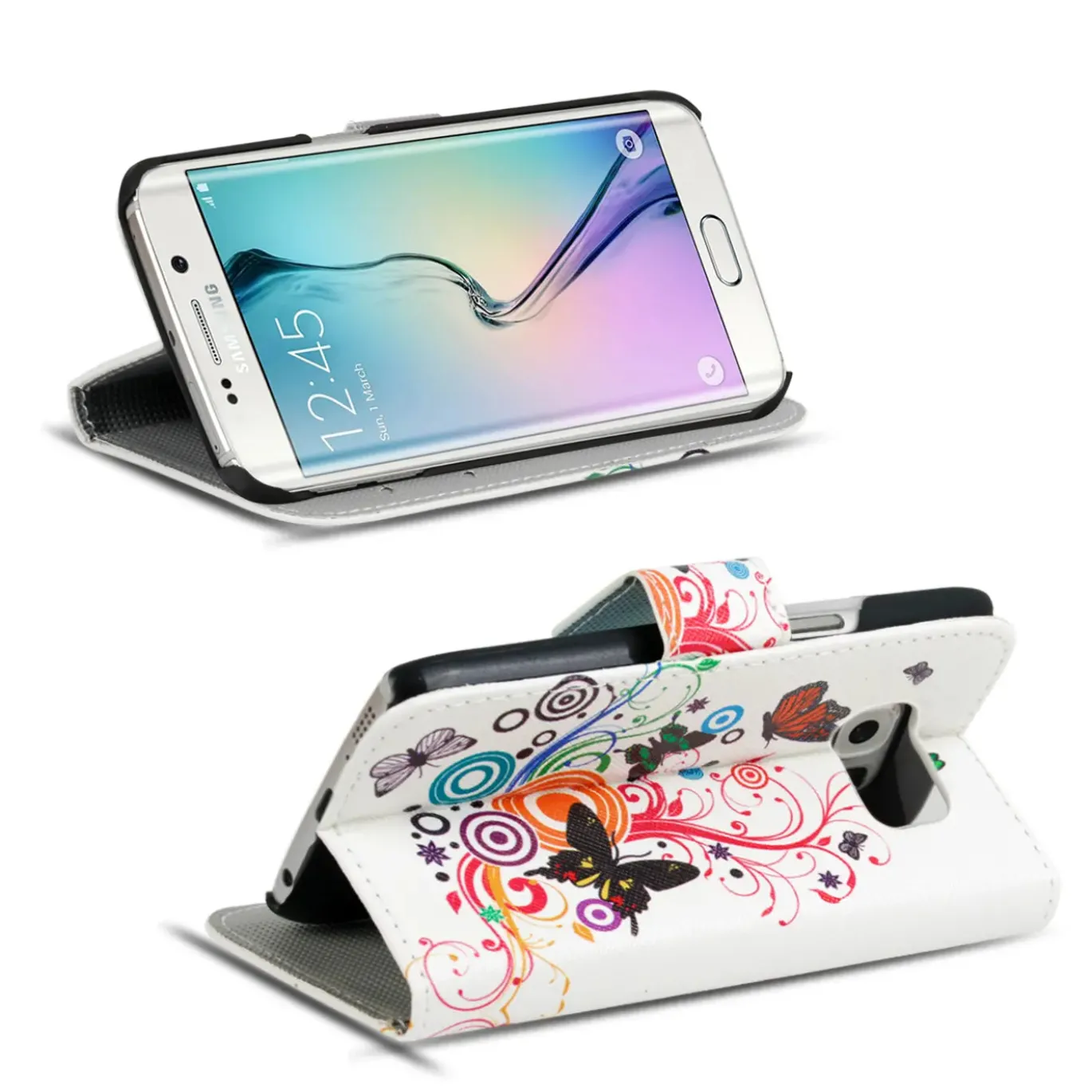 Samsung Galaxy S6 Edge - Motiv Klapphülle mit Kartenfächern & Standfunktion