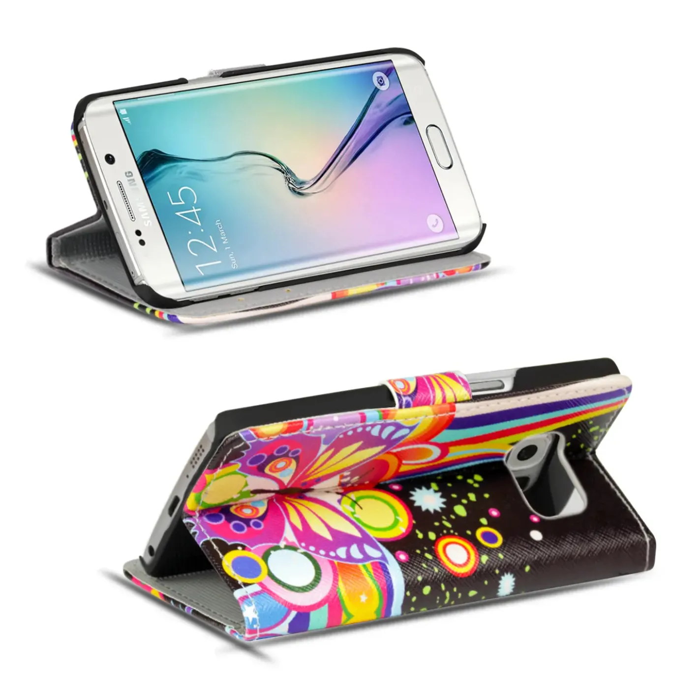 Samsung Galaxy S6 Edge - Motiv Klapphülle mit Kartenfächern & Standfunktion