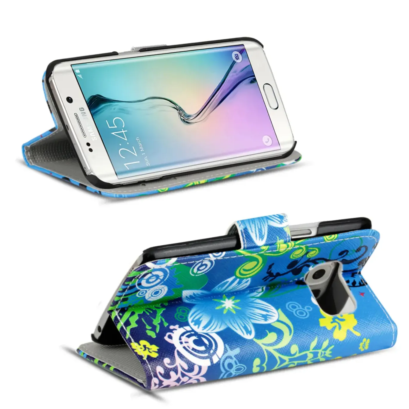 Samsung Galaxy S6 Edge - Motiv Klapphülle mit Kartenfächern & Standfunktion