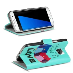 Samsung Galaxy S7 Edge - Motiv Klapphülle mit Kartenfächern & Standfunktion