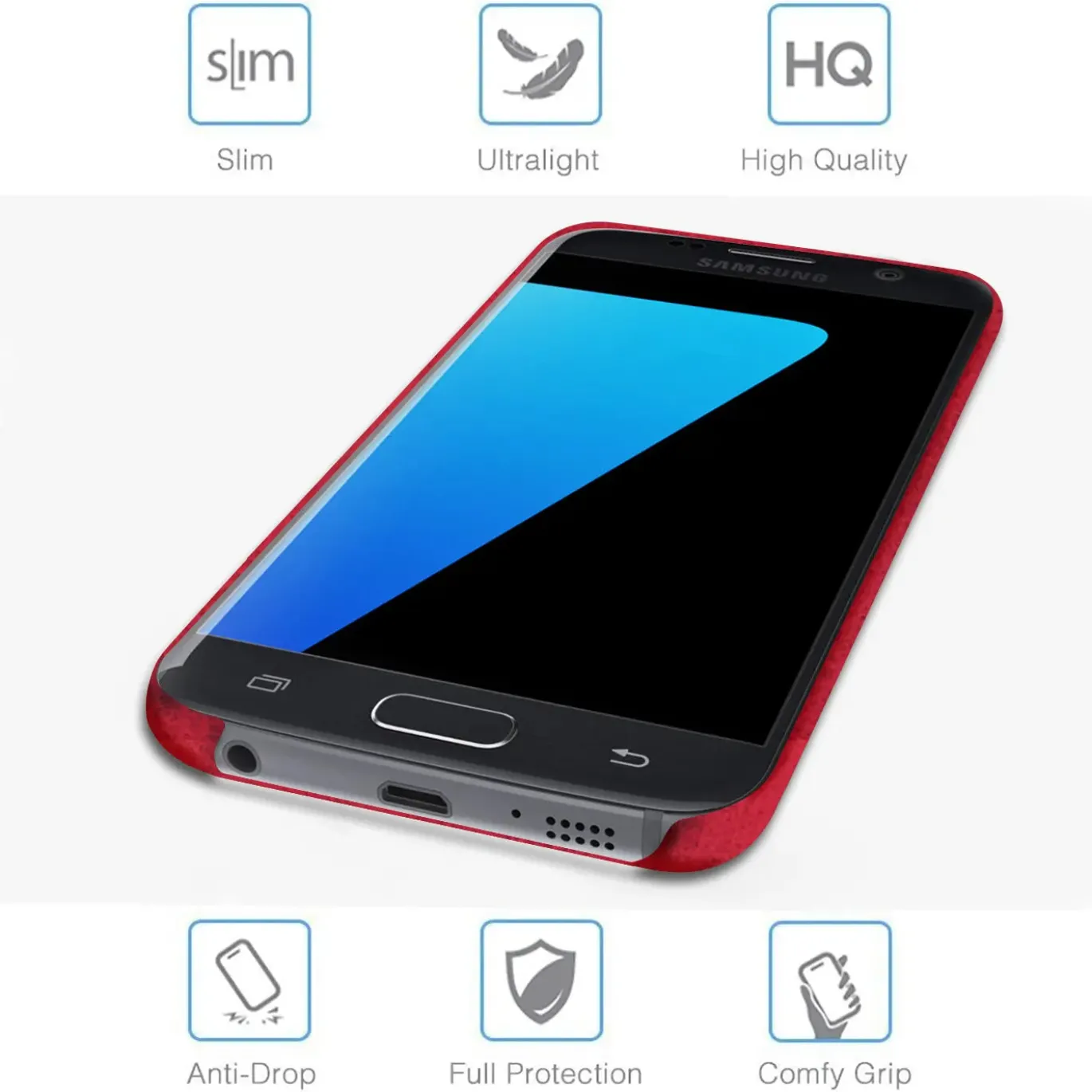 Samsung Galaxy S7 Edge - PU Hartschale Handyhülle