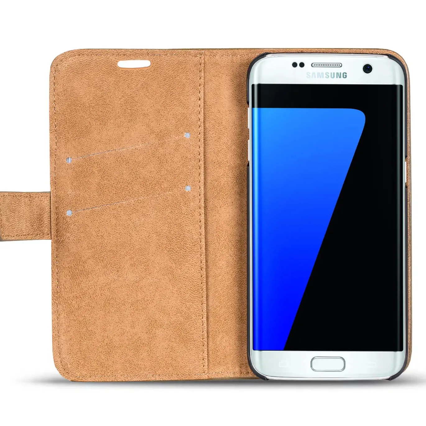 Samsung Galaxy S7 Edge - Retro Klapphülle mit Karten- & Geldfach