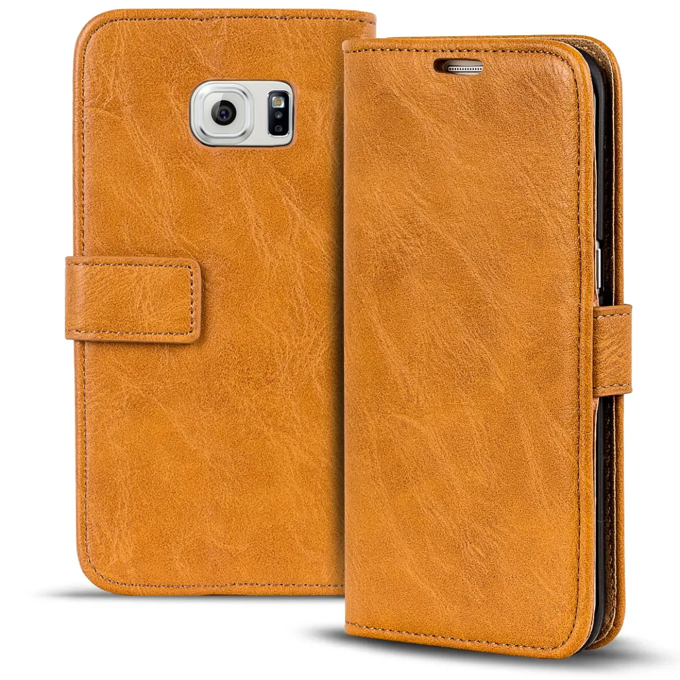 Samsung Galaxy S6 Edge - Retro Klapphülle mit Karten- & Geldfach