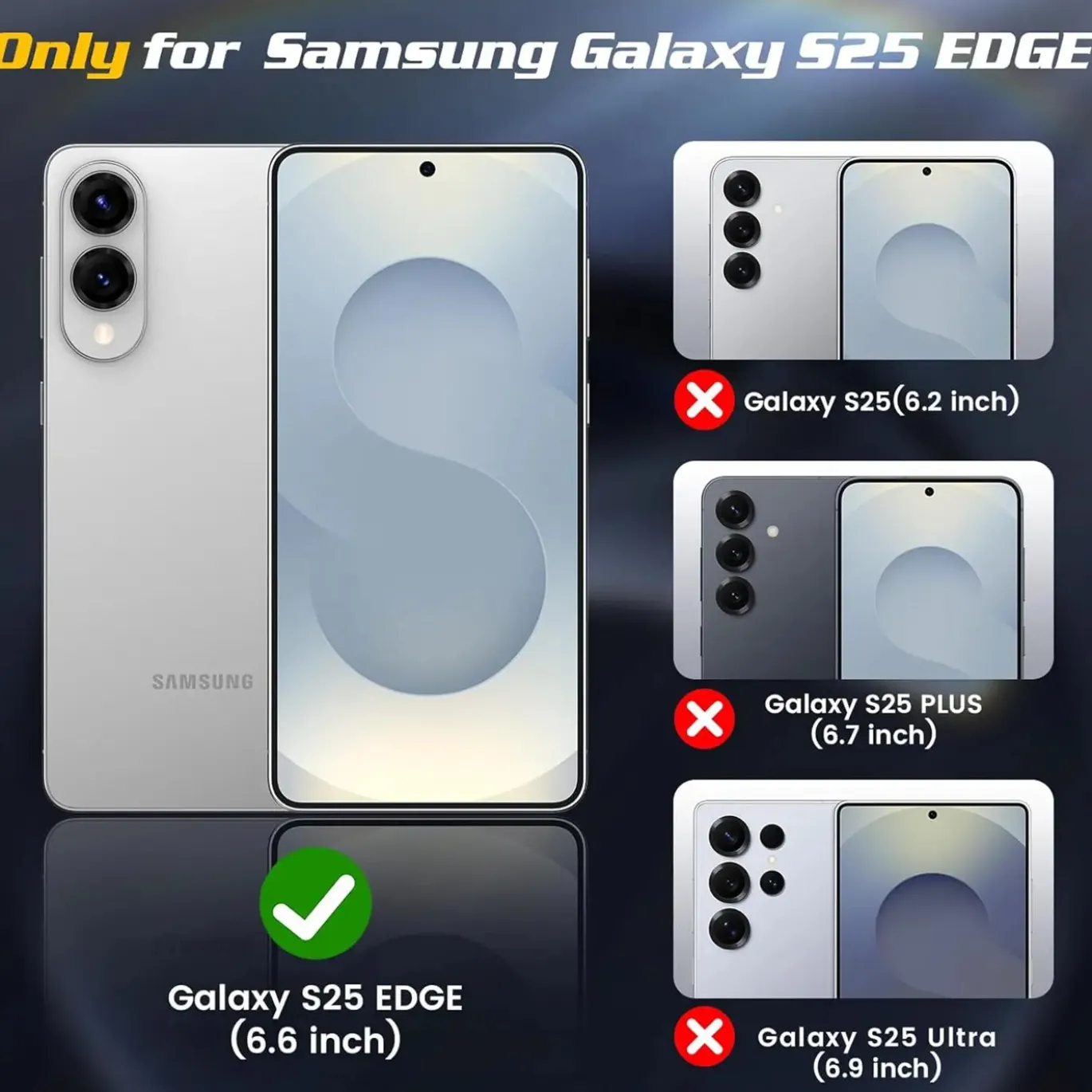 Samsung Galaxy S25 Edge - Robuste Klapphülle mit RFID Block