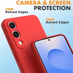 Samsung Galaxy S25 Edge - Silikon Case mit Mikrofaser-Innenseite