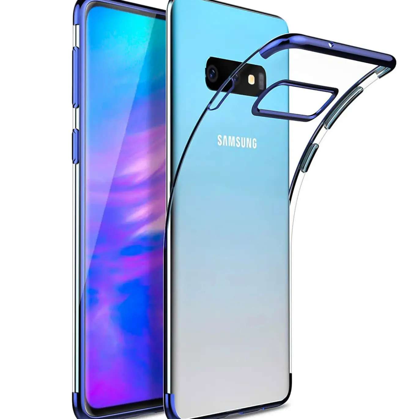 Samsung Galaxy S7 Edge - Transparente Hülle mit Akzenten