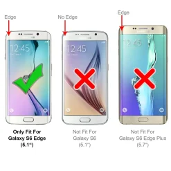 Samsung Galaxy S6 Edge - Transparente Hülle mit Akzenten