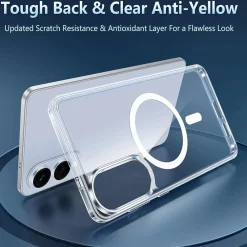 Samsung Galaxy S25 Edge - Transparente MagSafe Silikonhülle