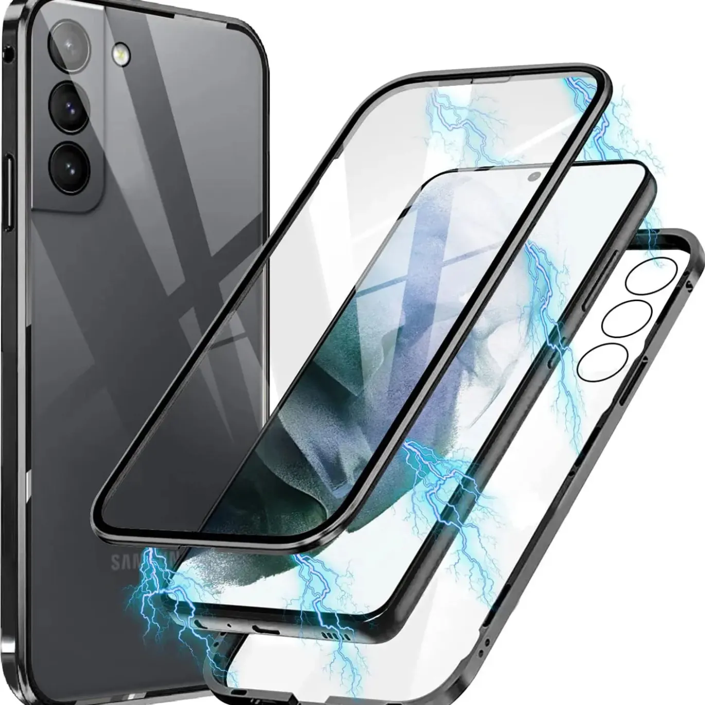 Samsung Galaxy S21 FE - 360° Glas Hülle mit Rundumschutz