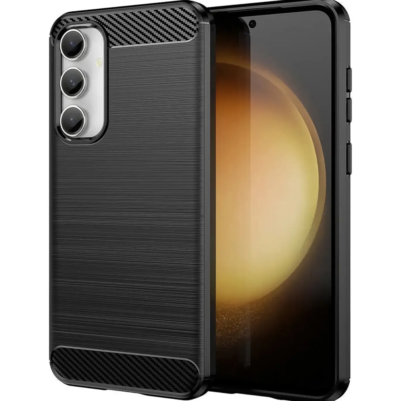 Samsung Galaxy S23 FE - Carbon Case Hülle, stoßfest