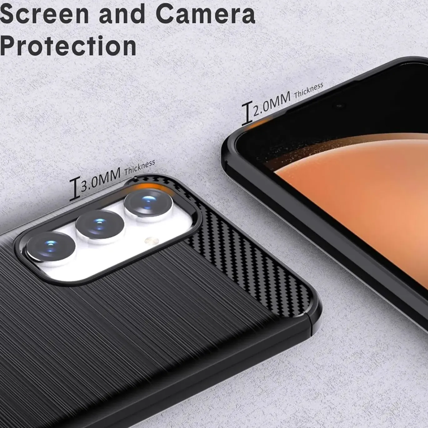 Samsung Galaxy S23 FE - Carbon Case Hülle, stoßfest