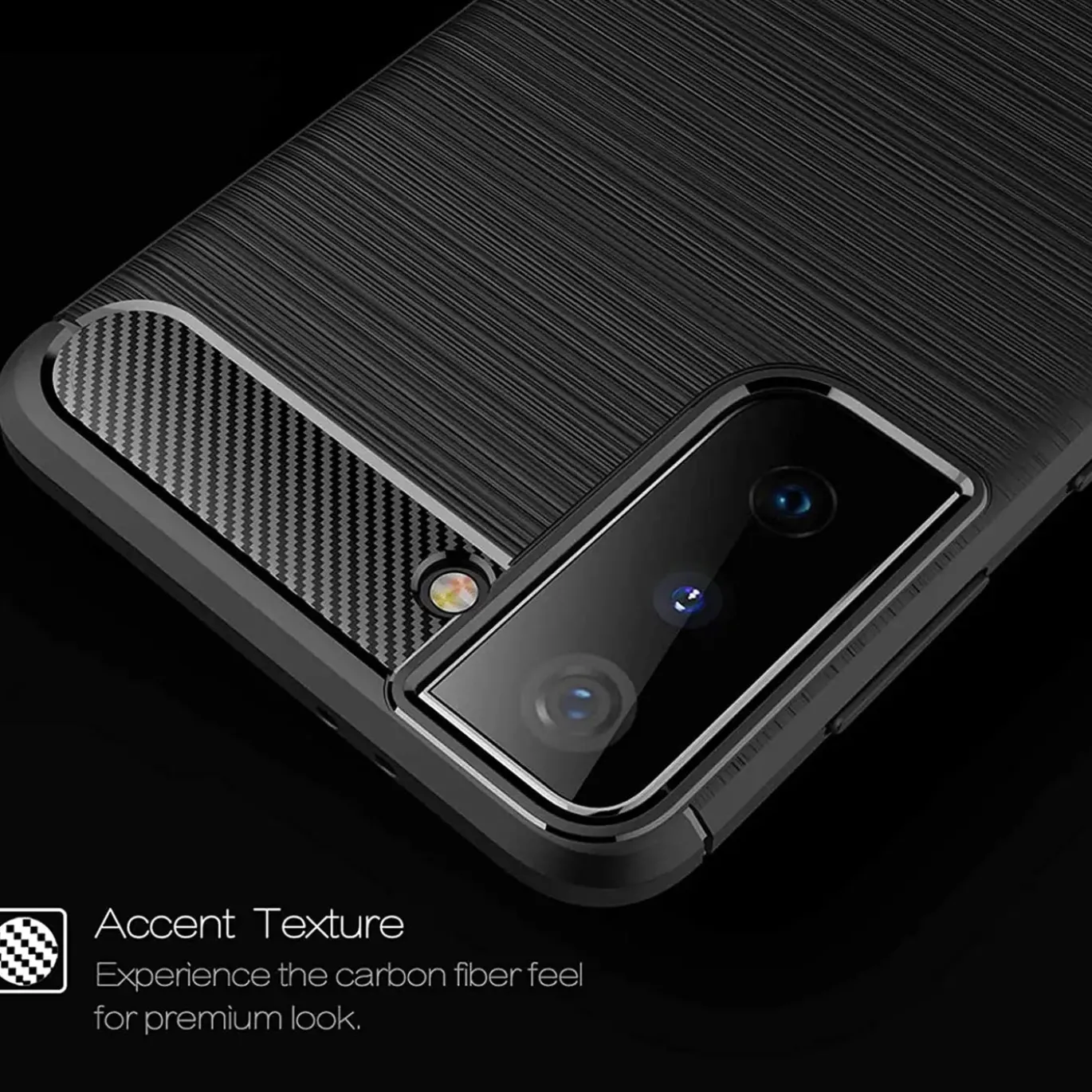 Samsung Galaxy S21 FE - Carbon Case Hülle, stoßfest