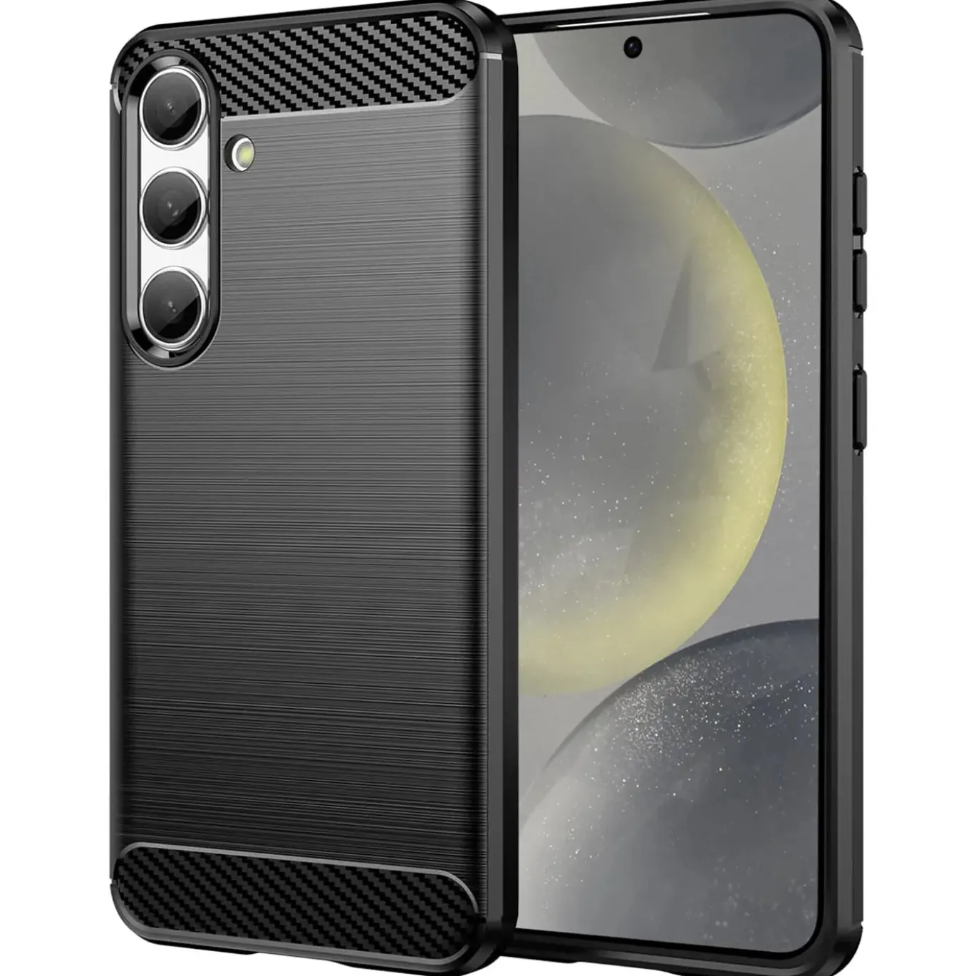 Samsung Galaxy S24 FE - Carbon Case Hülle, stoßfest
