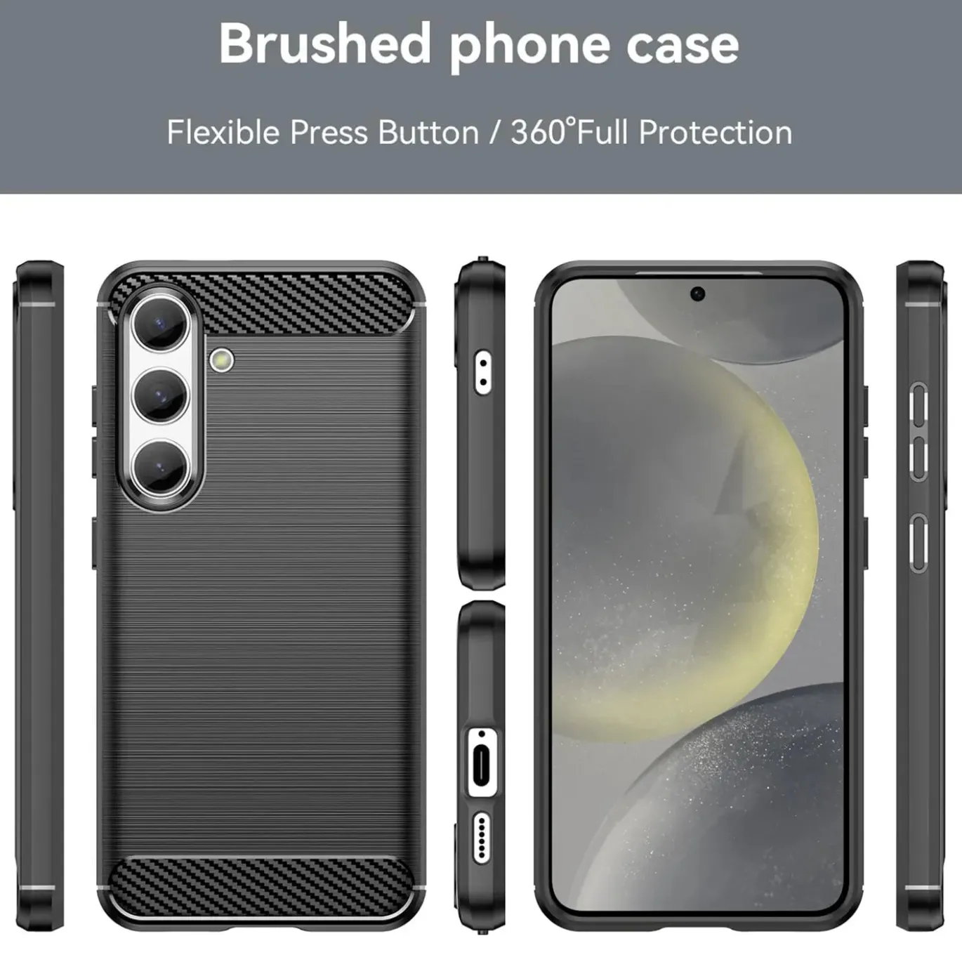 Samsung Galaxy S24 FE - Carbon Case Hülle, stoßfest