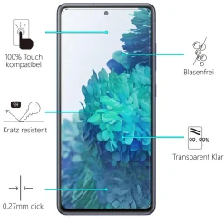 Samsung Galaxy S20 FE - 9H Displayschutzfolie 2x Display & Kamera
