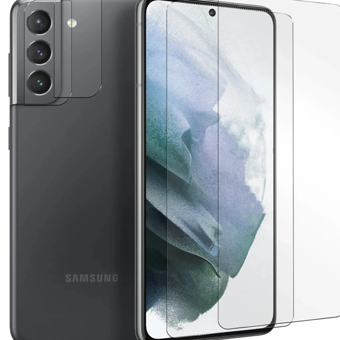 Samsung Galaxy S21 FE - 9H Displayschutzfolie 2x Display & Kamera