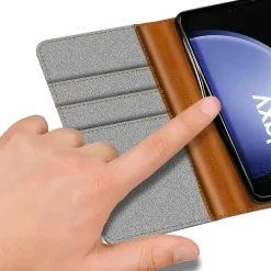 Samsung Galaxy S23 FE - Jeanslook Klapphülle mit Kartenfach