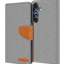 Samsung Galaxy S23 FE - Jeanslook Klapphülle mit Kartenfach