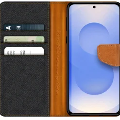 Samsung Galaxy S25 FE - Jeanslook Klapphülle mit Kartenfach